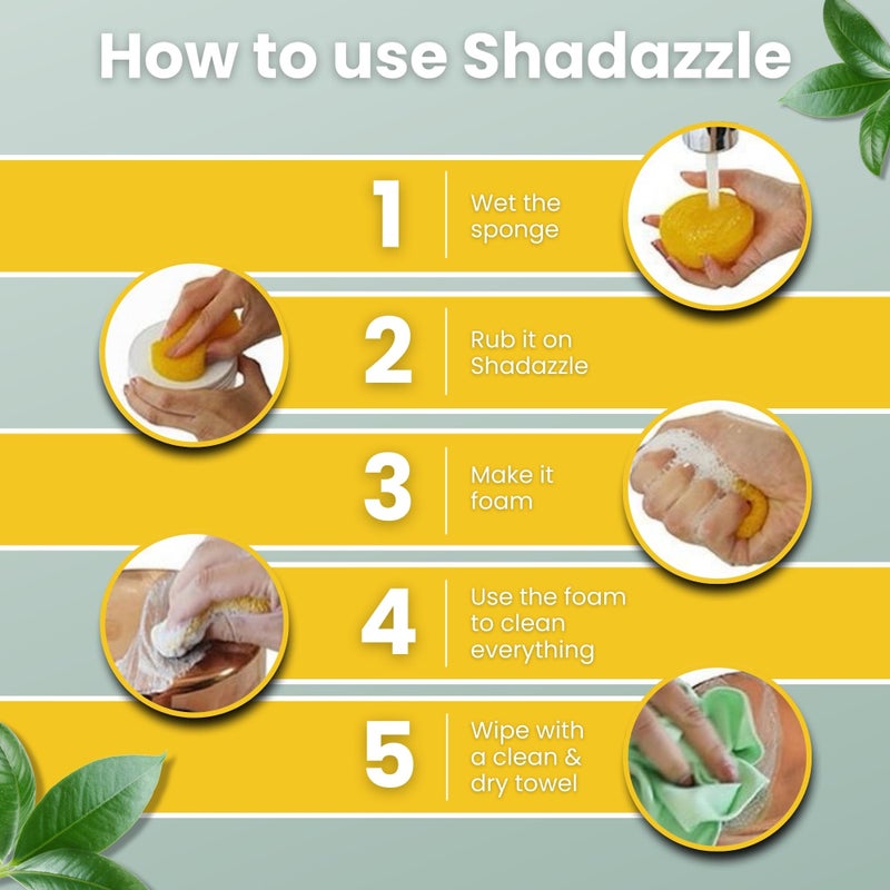Shadazzle Natural All Purpose Cleaner and Polish - Eco friendly Multi-purpose Cleaning Product (1 Pack, Lemon) - Image 5